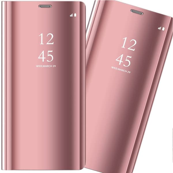 Realme C11 Clear View-etui, rosaguld
