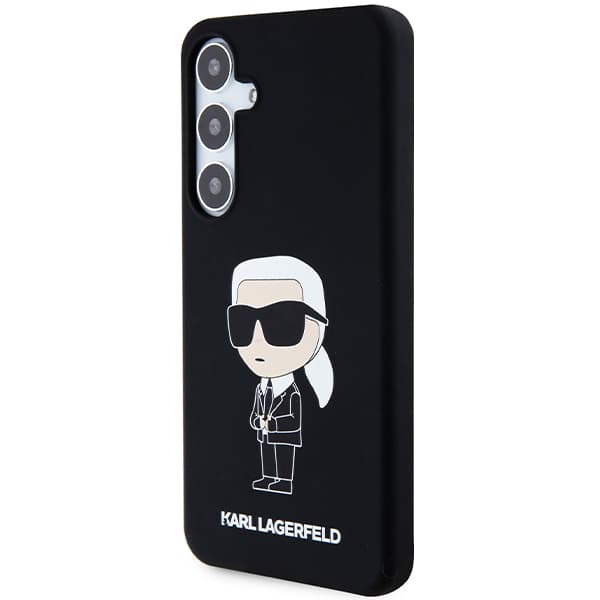 Karl Lagerfeld Silikone Ikonik Etui til Galaxy S24, Sort