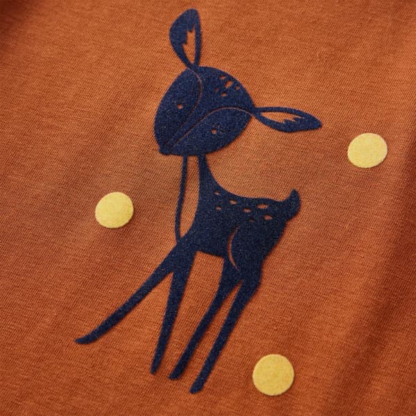 Børne langærmet T-shirt, cognac, 116