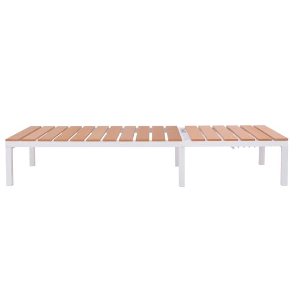 vidaXL liggestol, aluminium og WPC, brun