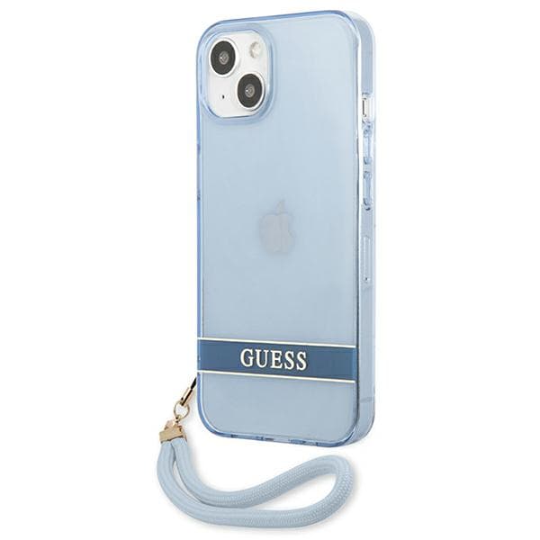Guess Translucent Step-skal till iPhone 13 mini, Blå
