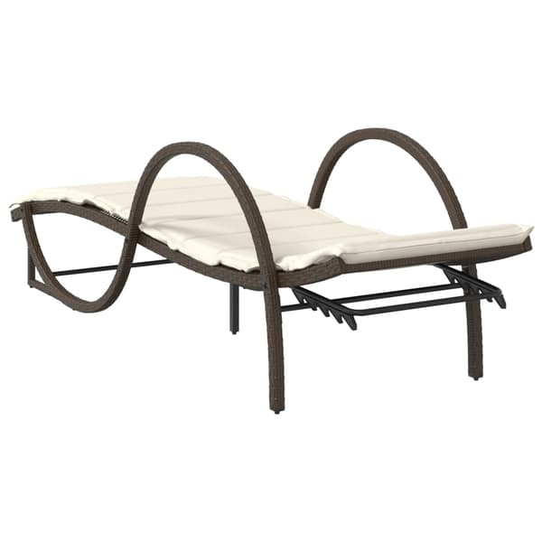 vidaXL Solstolar med bord, set om 2, brun, polyrotting
