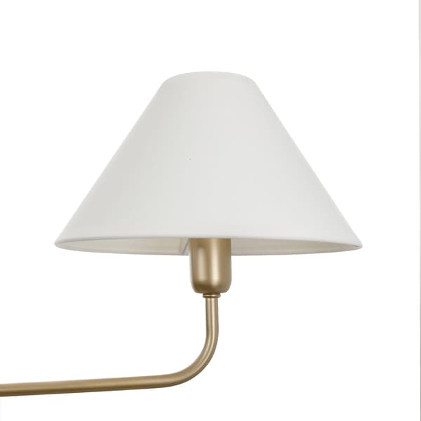 Elegant guldfarvet linnedlampe - bred