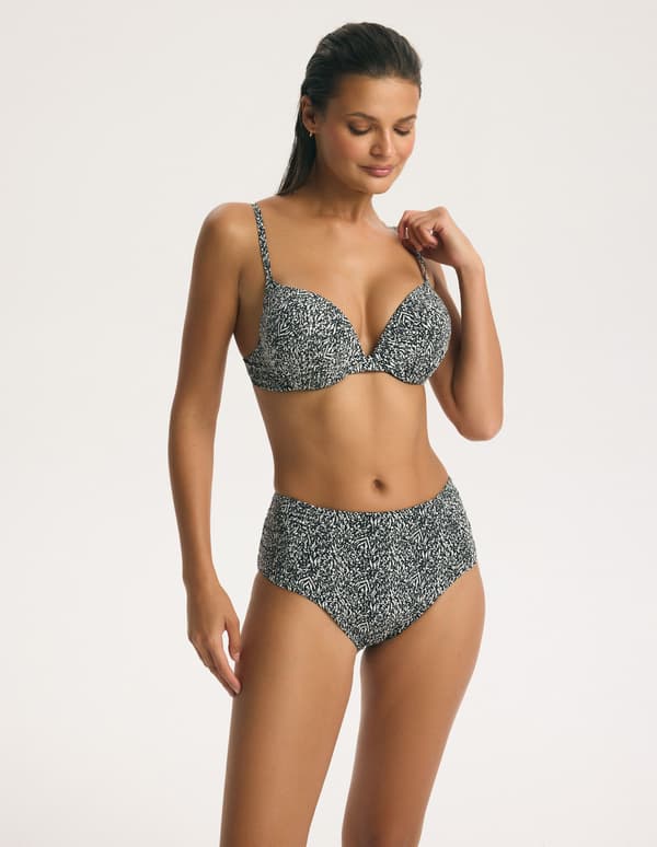 ANTIBES Esotiq højtaljet bikinitrusse | Sort XL
