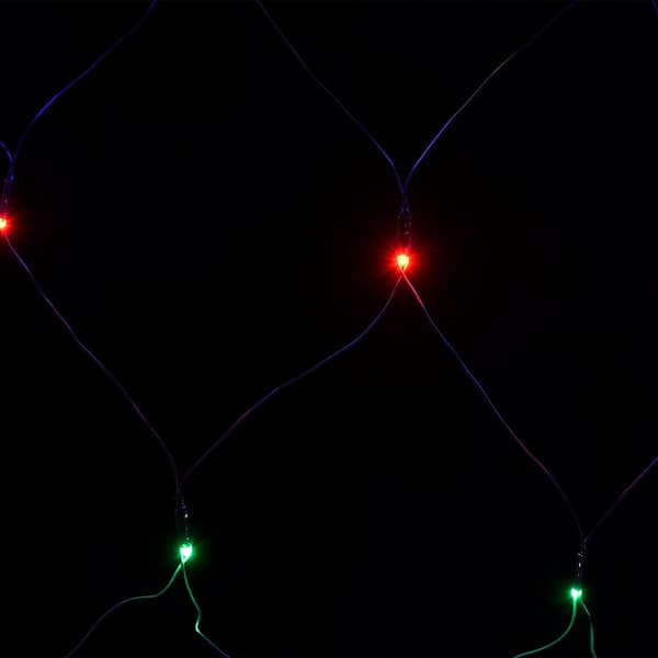 vidaXL LED-net, farverigt, 3x2 m, 204 LED'er