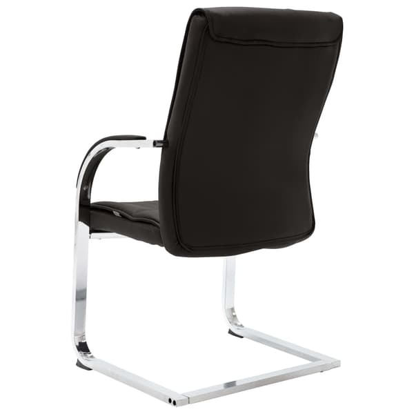 vidaXL Cantilever kontorstol, sort, kunstlæder