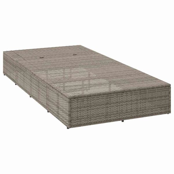 vidaXL liggestol med flydende hynde grå polyrattan