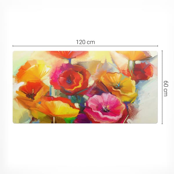 Halkfri gaminmusemåtte blomster i abstraktion 120x60 cm