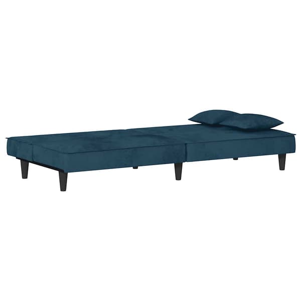 vidaXL sovesofa blå fløjl