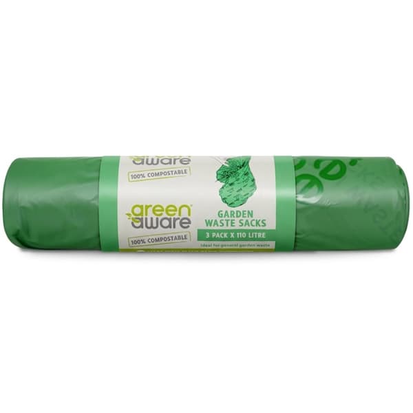 GreenAware kompostoituvat jätesäkit 150 litraa, 3 kpl
