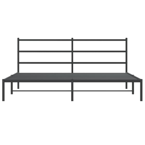 vidaXL metalsengestel med hovedgærde sort 193x203 cm