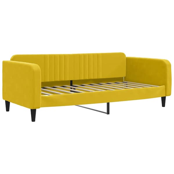 vidaXL Bäddsoffa gul 100x200 cm klädd i sammet