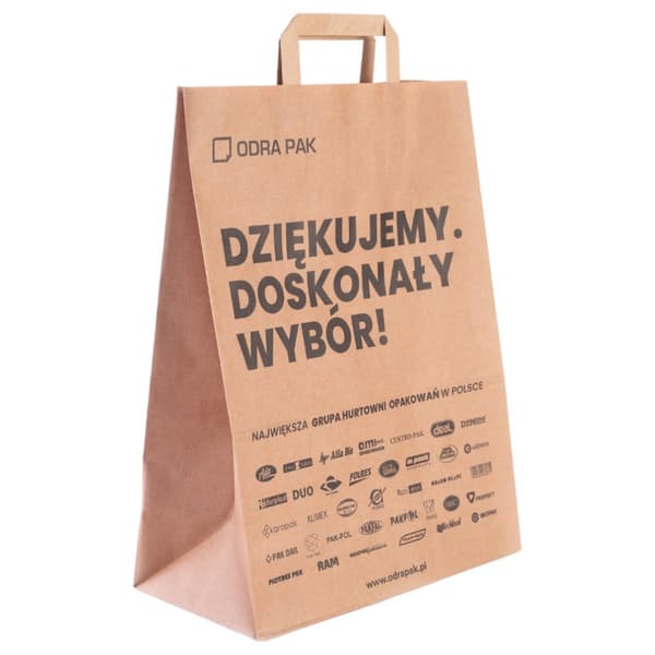 Papperspåse 32x16x42cm brunt tryck 250 st