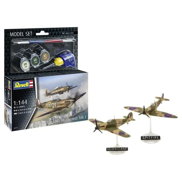 Modelsæt Spitfire Mk.Ia & Hurricane Mk.I