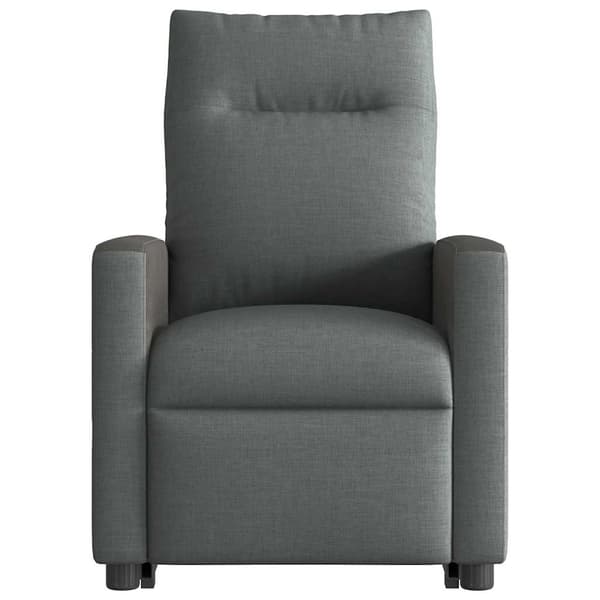 vidaXL Lyftbar massagefåtölj mörkgrå tyg