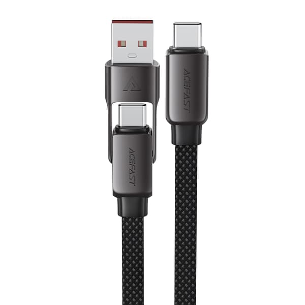 USB-C-kabel - USB-A / USB-C 480Mb/s 3A 1,2m - sort