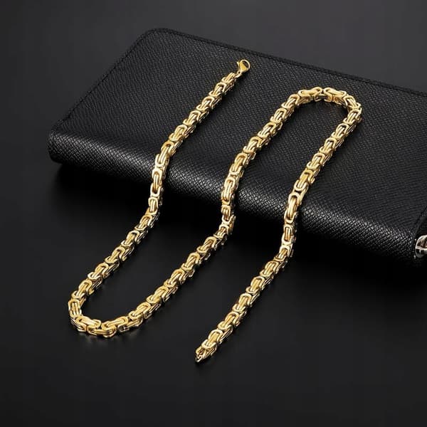 KEDJA Guld Herrkedja Royal Diamond + GRATIS