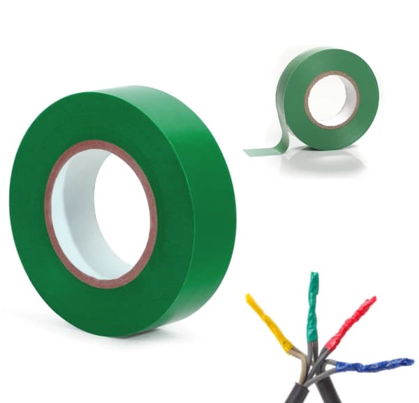 Elisoleringstejp Stark isolering Grön 19mm 20m TRYTIT
