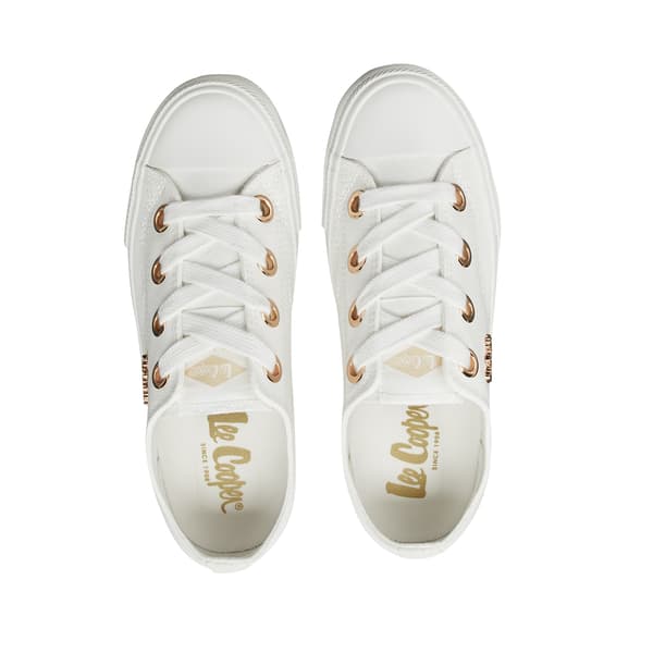 Lee Cooper LC Flex Canvas Hvid Dame [LCW-26-02-4068L] år. 37