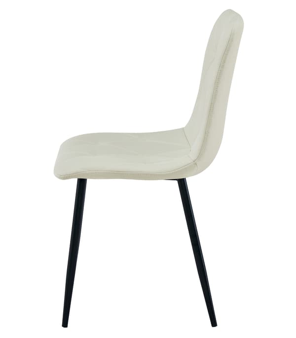 LIBRA stol - beige stof / sorte ben x 4