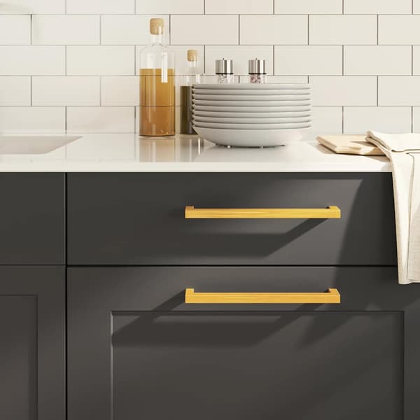 vidaXL skabsgreb, 5 stk., guld, 224 mm, rustfrit stål