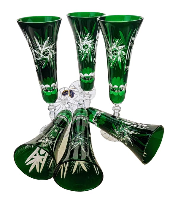 Smaragdkrystal champagneglas 170 ml Olive Grinder