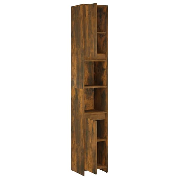 vidaXL badeværelsesskab røget eg 30x30x183,5 cm