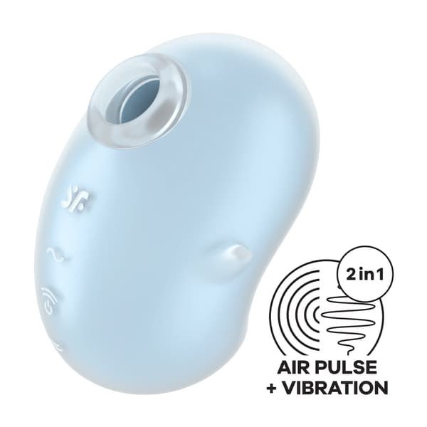 Satisfyer Cutie Ghost modell Air Pulse vattentät silikon vit