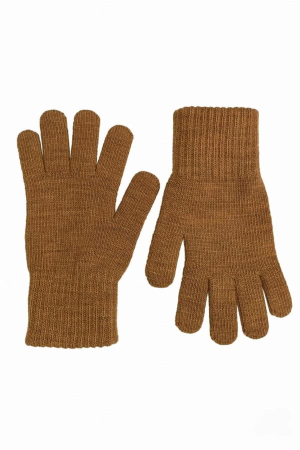 HANDSKER*04 dame vinter sennepsfarvet