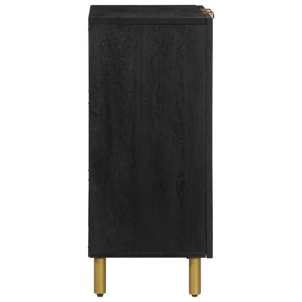 vidaXL skab, sort, 60x33x75 cm, træbaseret materiale