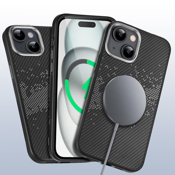 iPhone 15 cover, Mælkevejen, Grå