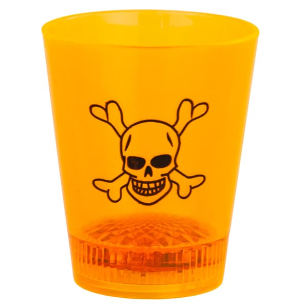 TG66287 Halloween-glas med lysende LED, kranium og græskar