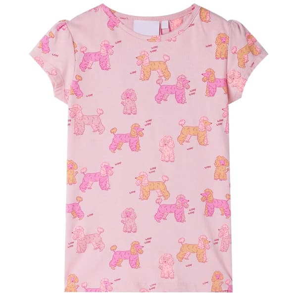 Lasten lyhythihainen pyjama, vaaleanpunainen, 104