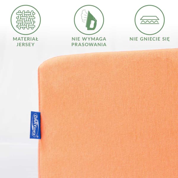 Stræklagen 140x200 elastisk JERSEY 100% BOMULD orange