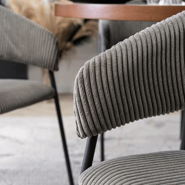 TINKA Polstret Stol Grå Corduroy Moderne Loft