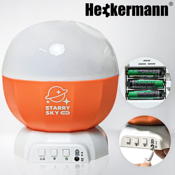 Heckermann 168K-W Orange LED-stjärnprojektor