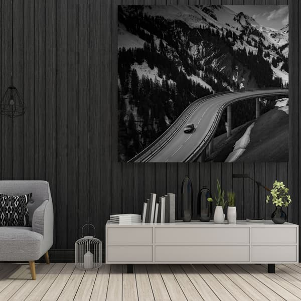 Canvastaulu Luontotie vuorten läpi 90x90 cm
