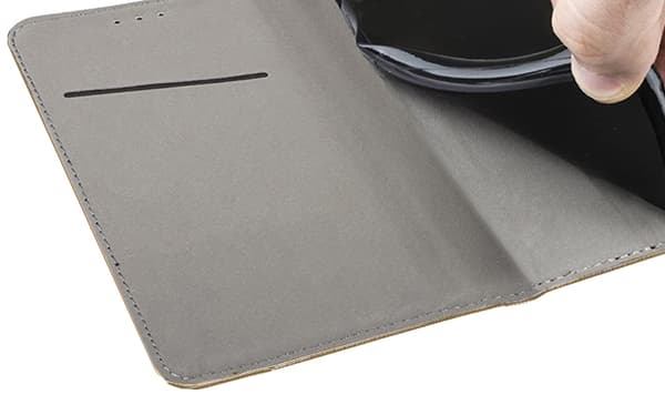 Etui til Xiaomi Redmi NOTE 14 5G SMART MAGNET BOOK CLOSED GULD + Glas