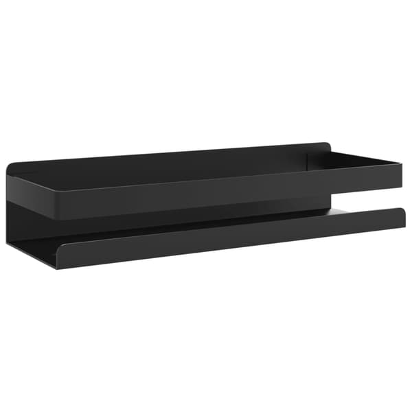 vidaXL brusehylde mat sort 30x10x6 cm 304 rustfrit stål