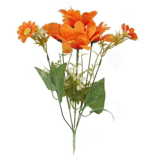 Buket med 7 prræstkraver, 36 cm, orange