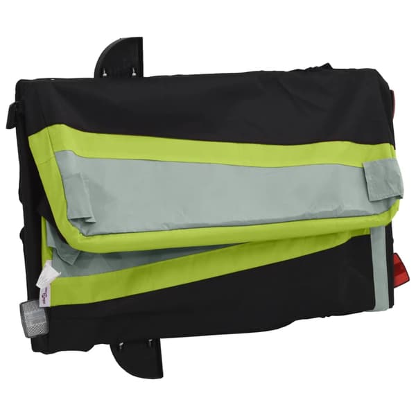 vidaXL cykelanhænger, sort og grøn, 45 kg, jern