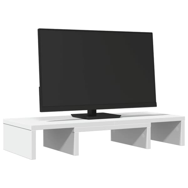 vidaXL Justerbart skärmstativ vit 60x24x10,5 cm