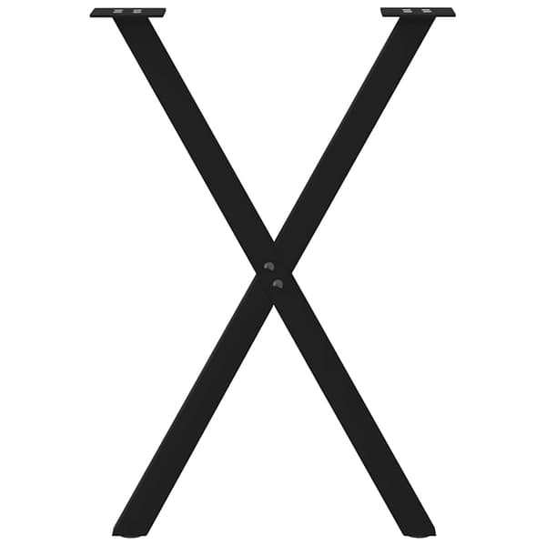 vidaXL spisebordsben, 2 stk., sort, 60x(72-73) cm, stål