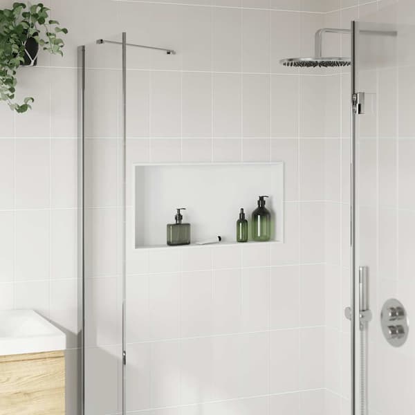 vidaXL bruseniche mat hvid 62x32x9 cm rustfrit stål