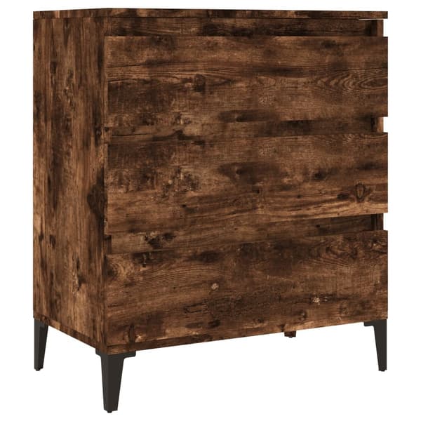 vidaXL kommode, røget eg, 60x35x70 cm, træbaseret materiale