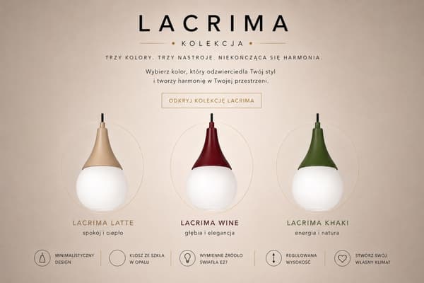 Hængelampe 6xE27 Lacrima Latte
