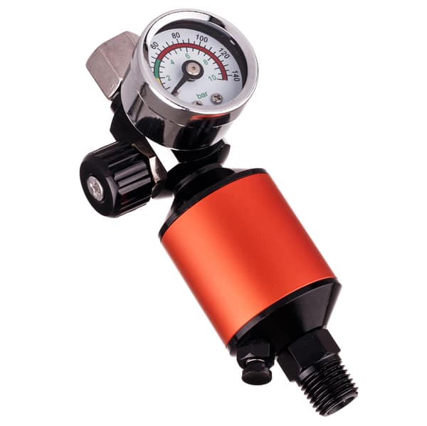 TRYCKREDUCERANDE MANOMETER VATTENAVLÄPPNING SPRUTPISTOL KONTAKT 1/4"