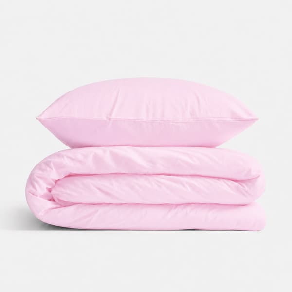 Bomullsbäddset för barn, 2 delar, örngott och påslakan, 135x100 cm - rosa