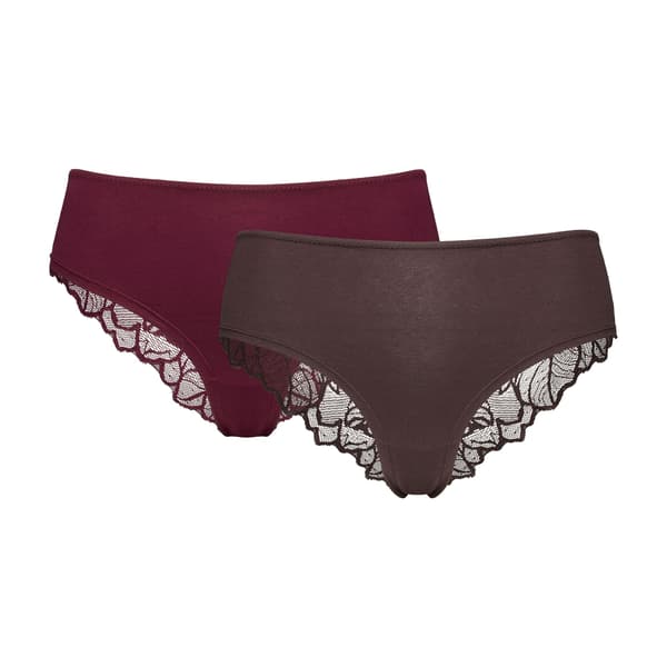 Pelia Esotiq 2-pack trosor | brun, vinröd M