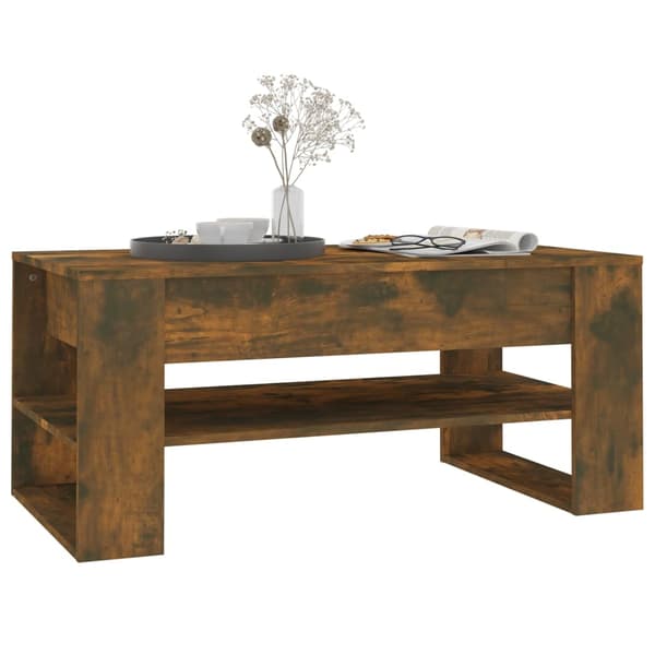 vidaXL sofabord røget eg 102x55x45 cm